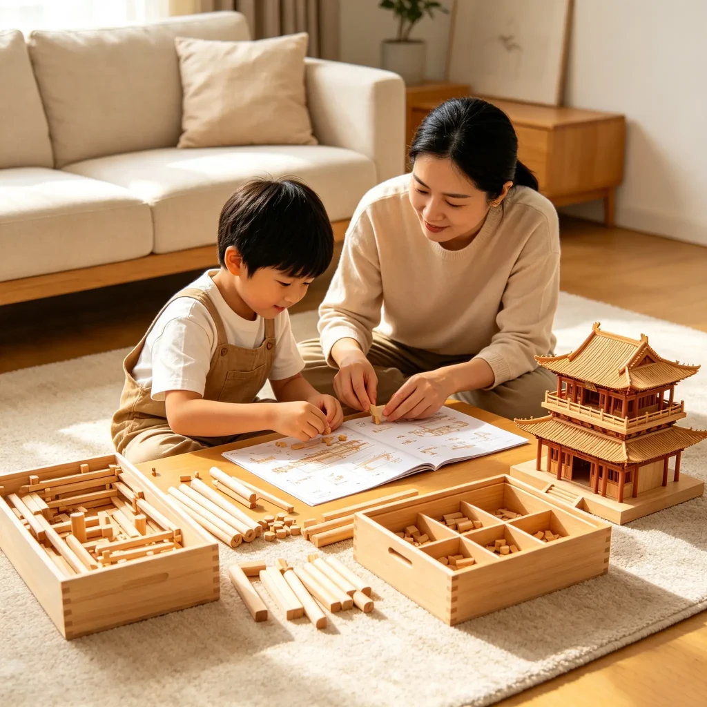 孩子需要观察方向、找准位置、完成插接，让空间想象力、手眼协调和逻辑搭建能力同步发展