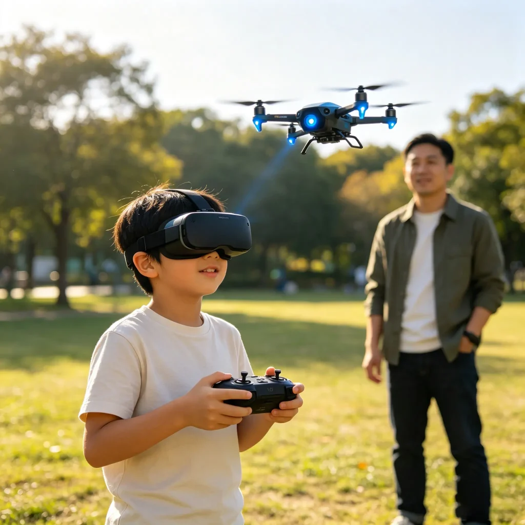 FPV 无人机让孩子能够以第一视角感受飞行速度与空间探索的乐趣